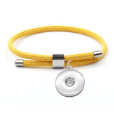 Adjustable Colorful Milan Thread Stainless Steel Bracelet fit  20MM Snaps button  wholesale