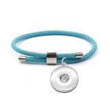 Adjustable Colorful Milan Thread Stainless Steel Bracelet fit  20MM Snaps button  wholesale