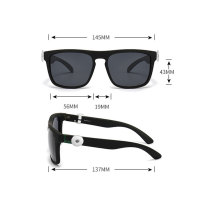 Sports polarized sunglasses, fashionable elastic paint sunglasses, outdoor cycling glasses fit 20MM Snaps button jewelry wholesale