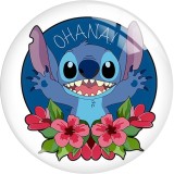 20MM Stitch glass snap button charms