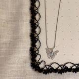 Pink Butterfly Barbie Necklace