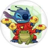 20MM Stitch glass snap button charms