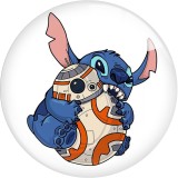 20MM Stitch glass snap button charms