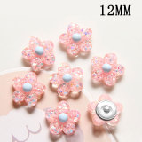 12MM DIY Barbie Star Flower Resin  snap button charms