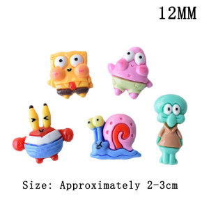 12MM Luminous transparent sponge baby Resin snap button charms