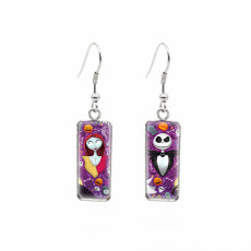 Stainless steel Christmas Eve horror earrings Halloween earrings