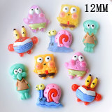 12MM Luminous transparent sponge baby Resin snap button charms