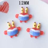 12MM Luminous transparent sponge baby Resin snap button charms