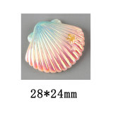 20MM Colorful Electroplated Shell Resin snap button charms