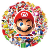 50 cartoon Mario graffiti stickers, luggage, water cup, insulated cup, storage box, helmet, waterproof sticker