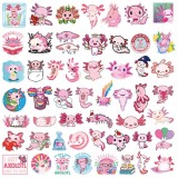 50 Cute Salamander Hexaceratops Graffiti Stickers Birthday Party Water Cup Travel Case Skateboard Waterproof Stickers