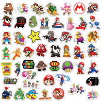 50 Super Mario Graffiti Stickers Personalized Motorcycle Trolley Case Guitar PVC Removable Stickers Waterproof Stickers