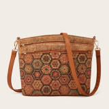 Kraft paper bucket bag casual pattern messenger bag