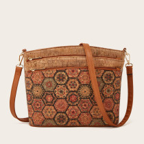 Kraft paper bucket bag casual pattern messenger bag