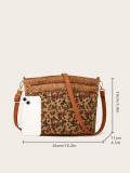 Kraft paper bucket bag casual pattern messenger bag