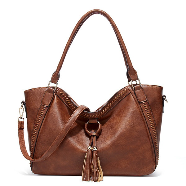 Crossbody One Shoulder Fashion Handbag Large Capacity Leather Tote Bag