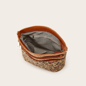 Kraft paper bucket bag casual pattern messenger bag