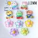 12MM Cute Pig Frog Transparent Flower Cream Gel Resin snap button charms