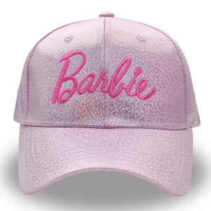 Laser colorful Barbie Baseball cap pink embroidered letter hat casual fashion cap