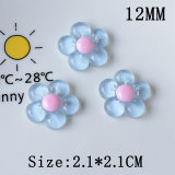 12MM Cute Pig Frog Transparent Flower Cream Gel Resin snap button charms