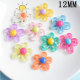 12MM Transparent hollow flowers Resin snap button charms