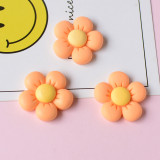 20MM Flower cream adhesive Resin snap button charms