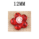 12MM Flower Resin snap button charms