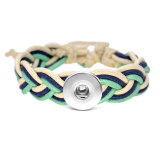 Cotton and linen colored bracelet fit 20MM  Snaps button jewelry wholesale