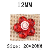 12MM Flower Resin snap button charms