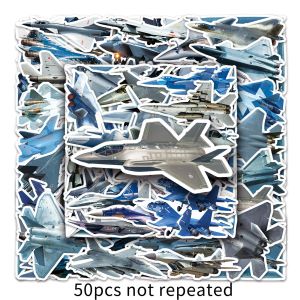 50 fighter jet graffiti stickers, personalized and cool military stickers, DIY phone case, luggage waterproof sticker