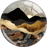 20MM views star moon glass snap button charms