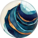 20MM Stone texture glass snap button charms