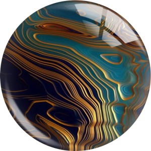 20MM Stone texture glass snap button charms