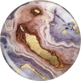 20MM Stone texture glass snap button charms