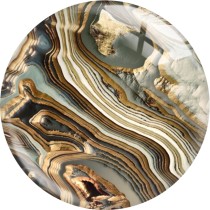 20MM Stone texture glass snap button charms