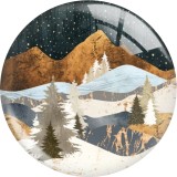20MM views star moon glass snap button charms