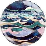 20MM views star moon glass snap button charms