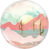 20MM cactus star moon glass snap button charms