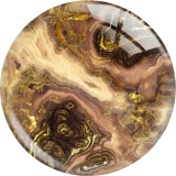 20MM Stone texture glass snap button charms