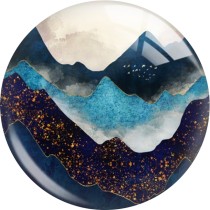 20MM views star moon glass snap button charms
