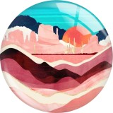 20MM views star moon glass snap button charms