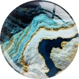 20MM Stone texture glass snap button charms