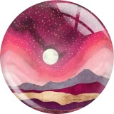 20MM views star moon glass snap button charms