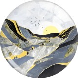 20MM views star moon glass snap button charms