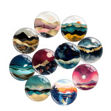20MM views star moon glass snap button charms