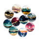 20MM views star moon glass snap button charms