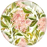 20MM flower glass snap button charms