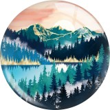 20MM views star moon glass snap button charms