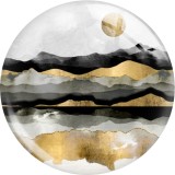20MM views star moon glass snap button charms