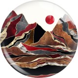 20MM views star moon glass snap button charms